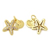 Brass Micro Pave Cubic Zirconia Pendants KK-P236-31G-1