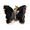 Brass Micro Pave Clear Cubic Zirconia Pendants ZIRC-P079-A01-15-1