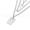 Non-Tarnish 304 Stainless Steel Pendant Necklaces Sets NJEW-JN02525-3