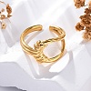 304 Stainless Steel Open Cuff Ring RJEW-Z082-01F-G-1