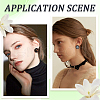 SUNNYCLUE Dyed Wood Flat Round Stud Earrings with 304 Stainless Steel Pin for Women FIND-SC0012-25-5