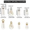 CHGCRAFT 84pcs 7 style ABS Plastic Imitation Pearl Pendants KY-CA0001-23-2