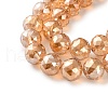 Transparent Electroplate Glass Beads Strands EGLA-N002-34G-F01-3