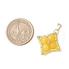 Natural & Synthetic Gemstone & Glass Seed Beaded Star Pendants PALLOY-MZ00692-2