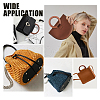 WADORN 6Pcs PU Leather Knitting Crochet Bags Nail Bottom Shaper Pad DIY-WR0001-07-3