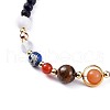 Natural & Synthetic Gemstone Beaded Necklaces NJEW-JN02454-01-2