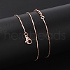 Brass Box Chain Necklaces for Women NJEW-D302-41RG-2