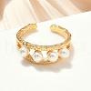 Brass Adjustable Cuff Rings for Women RJEW-A067-01G-2
