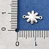 925 Sterling Silver White Enamel Daisy Flower Connector Charms STER-F059-07S-3