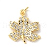 Brass Micro Pave Cubic Zirconia Pendants KK-P292-09G-1