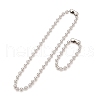 304 Stainless Steel Ball Chain Necklace & Bracelet Set STAS-D181-02P-01C-1