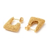 Real 18K Gold Plated Brass Stud Earrings EJEW-G382-10B-G-2