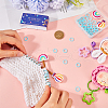 SUNNYCLUE 4Pcs 2 Styles Hot Air Balloon & Rainbow Silicone Beads Knitting Needle Protectors/Knitting Needle Stoppers DIY-SC0023-90-3