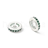 Brass Micro Pave Cubic Zirconia Beads KK-R216-10C-S01-2