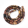 Natural Polychrome Jasper/Picasso Stone/Picasso Jasper Beads Strands G-T140-91-2