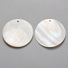 Natural Freshwater Shell Pendants SHEL-R021-01-2