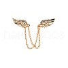 Men's Crystal Wings Scarf Collar Brooch Lapel Pin JEWB-WH0022-22A-1