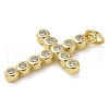 Rack Plating Brass Micro Pave Cubic Zirconia Pendants KK-K392-17B-G-2