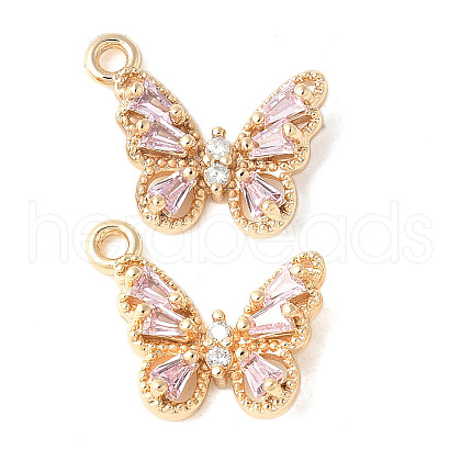 Brass Micro Pave Cubic Zirconia Pendants KK-A253-17G-1