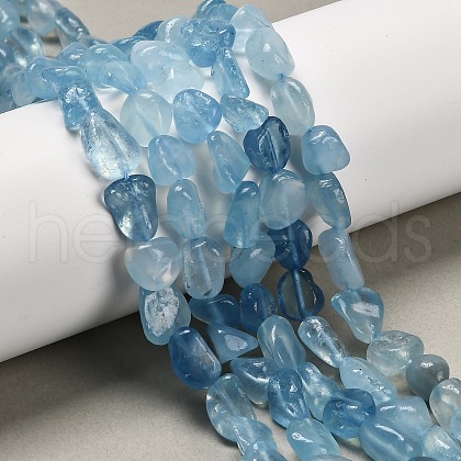 Natural Aquamarine Beads Strands G-P568-C13-01-1