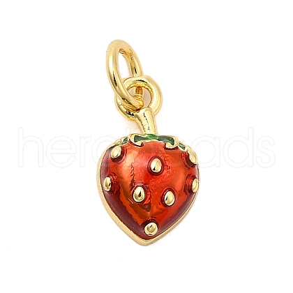 Brass Enamel Charms KK-P303-06D-G-1