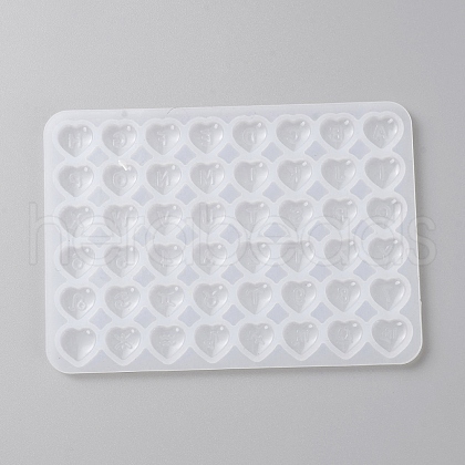 DIY Letter A~Z Pendant Silicone Molds DIY-TAC0021-18A-1