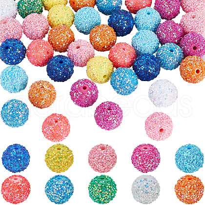 SUNNYCLUE 80Pcs 10 Colors Acrylic Beads SACR-SC0001-39-1