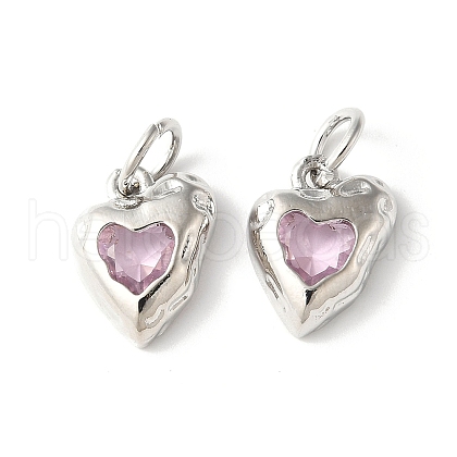 Brass Micro Pave Cubic Zirconia Pendants KK-U067-10P-03-1
