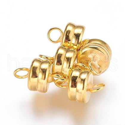 Brass Magnetic Clasps with Loops KK-P114-07G-1