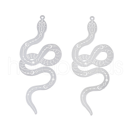 Non-Tarnish 304 Stainless Steel Filigree Big Pendants STAS-S118-062-1