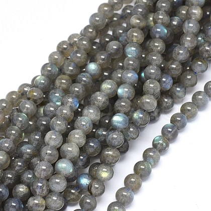 Natural Labradorite Beads Strands G-F602-04-6mm-1