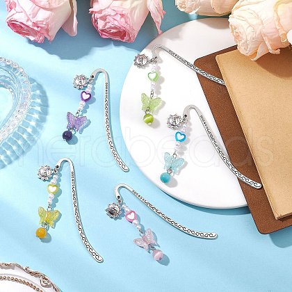 Alloy Hook Bookmarks AJEW-JK00375-1