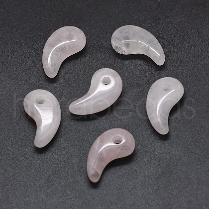 Natural Rose Quartz Pendants G-O175-33D-1