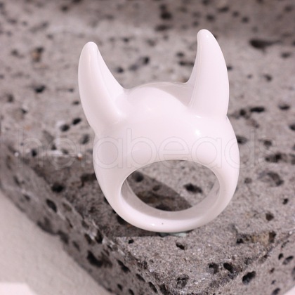 Devil Horn Resin Finger Rings FS-WG03E69-03-1