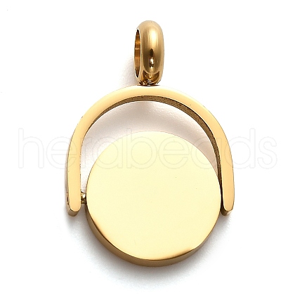 304 Stainless Steel Rotatable Pendants X-STAS-H438-08G-1
