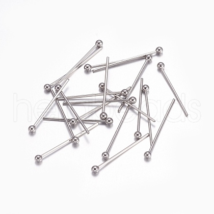 Tarnish Resistant 304 Stainless Steel Ball Head Pins STAS-O105-04-0.6x18mm-1