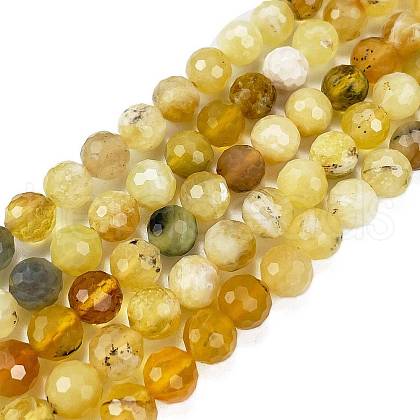 Natural Yellow Opal Beads Strands G-L597-C05-05-1