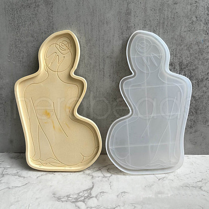 DIY Goddess Tray Palte Silicone Molds DIY-P070-C03-1