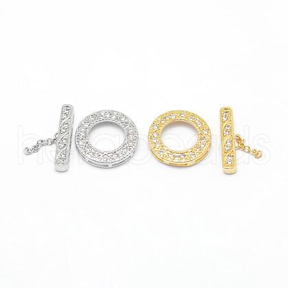 Brass Toggle Clasps KK-G323-20A-NR-1