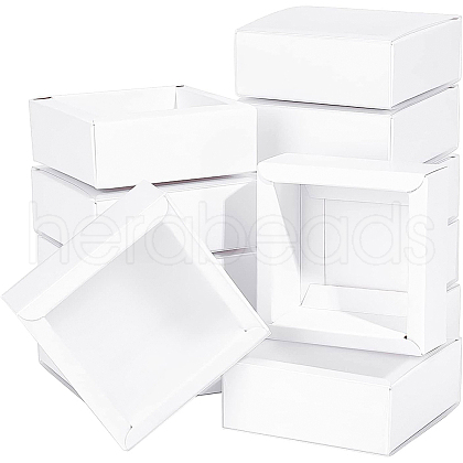 Square Kraft Paper Box CON-WH0085-27-1