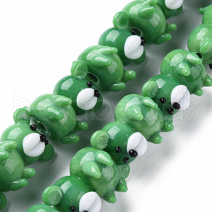 Opaque Handmade Bumpy Lampwork Beads Strands LAMP-T007-19-A04-1