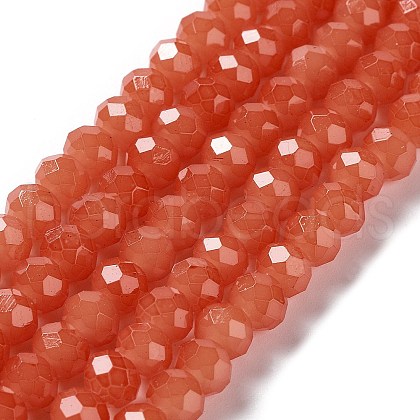 Baking Painted Imitation Jade Glass Bead Strands DGLA-A034-J4MM-A12-1