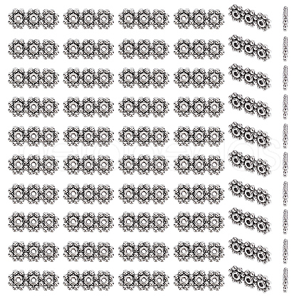 GOMAKERER 100Pcs Tibetan Style Alloy Spacer Bars TIBE-GO0001-08-1