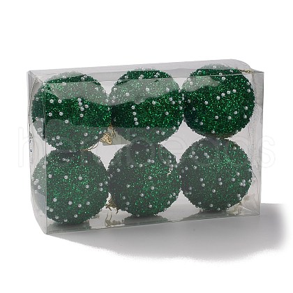 Christmas Ball Foam & Plastic Imitation Pearl Pendant Decoration FIND-G056-01A-1