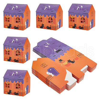 Halloween Theme Paper Boxes CON-WH0088-96-1
