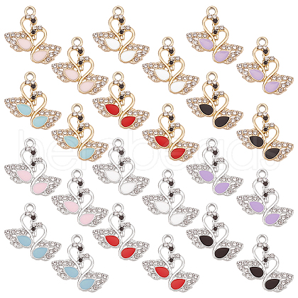   24Pcs 12 Styles Alloy Enamel Pendants FIND-PH0017-88-1