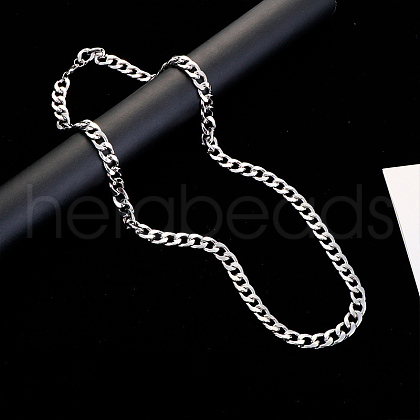 316 Surgical Stainless Steel Cuban Link Chain Necklaces for Men FS-WG50373-15-1