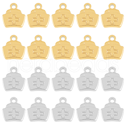 DICOSMETIC 20Pcs 2 Colors 304 Stainless Steel Charms STAS-DC0011-62-1