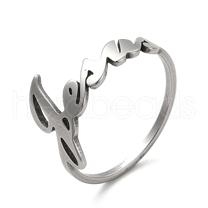 Non-Tarnish 201 Stainless Steel Finger Rings RJEW-G278-35P-1