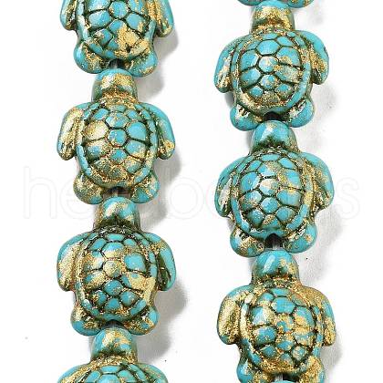 Synthetic Turquoise Dyed Beads Strands G-P507-05R-1